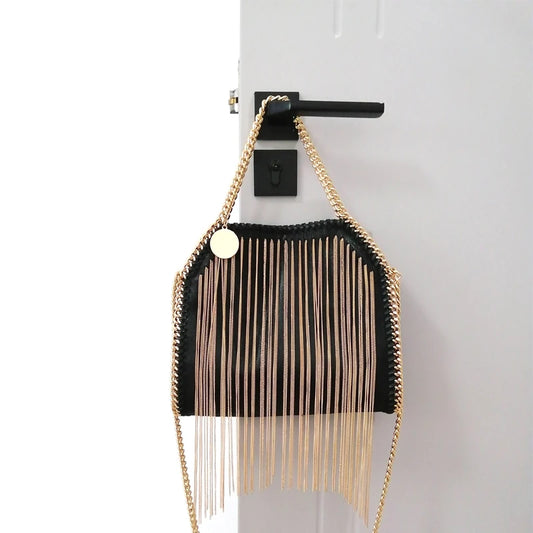 Brand Designer Fashion Trend Handbag One Shoulder Crossbody Tassel Chain Messenger Dinner Bags for Women