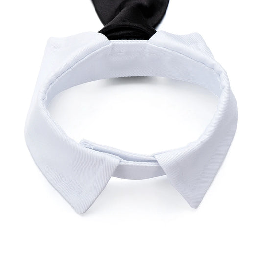 Corbata formal de esmoquin con pajarita negra y roja para perro, gato, accesorios para mascotas, traje para perros y gatos pequeños y medianos