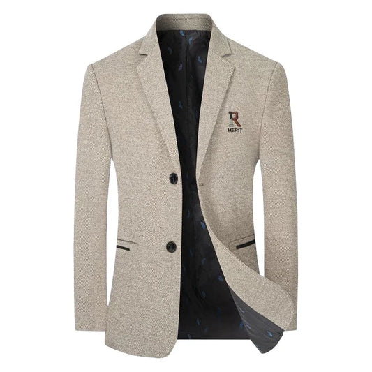 Chaqueta Blazer TFETTERS para Hombre Primavera 2025 de Negocios Sólida Otoño Casual Chaqueta Blazer para Hombre Trajes de Moda de un Solo Botón para Hombre