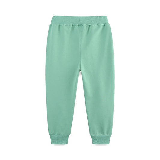 Little maven Pantalones deportivos CAR para bebés, ropa para niños con bordado de dibujos animados de excavadora, pantalones de algodón para niños, joggers