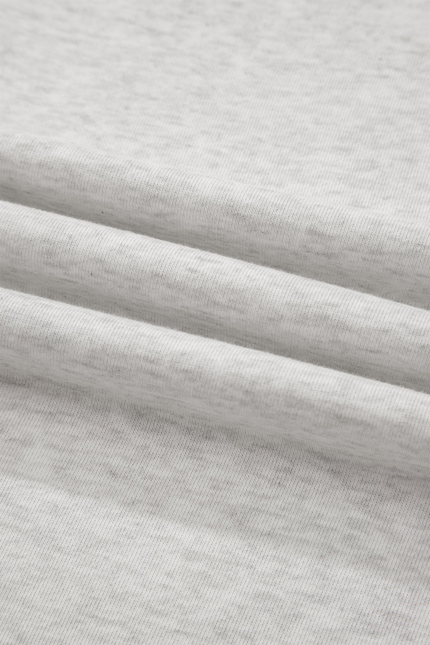 Light Grey Exposed Seam Detail Mock Neck Tee