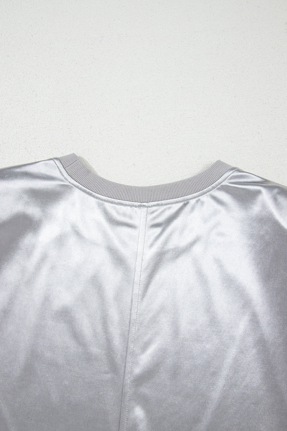 Silvery Metallic Luster Crew Neck Shift Tank Top - Snoopy's Closet