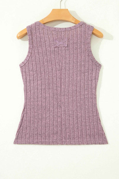 Phalaenopsis Slim Ribbed Mineral Wash Tank Top