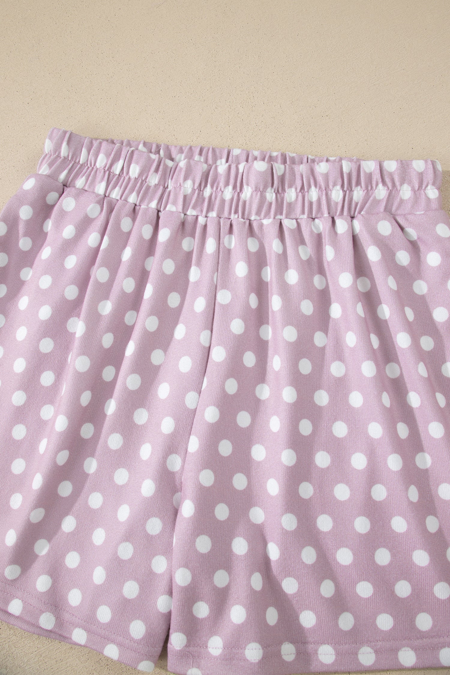 Purple Polka Dot Print Short Set - Snoopy's Closet