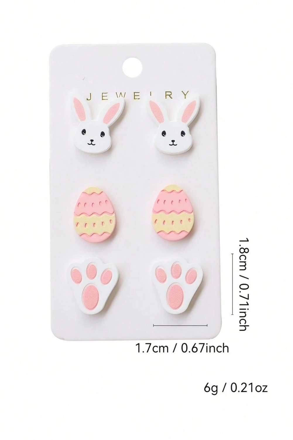 Pink Happy Easter Day Cute Earrings - Snoopy's Closet