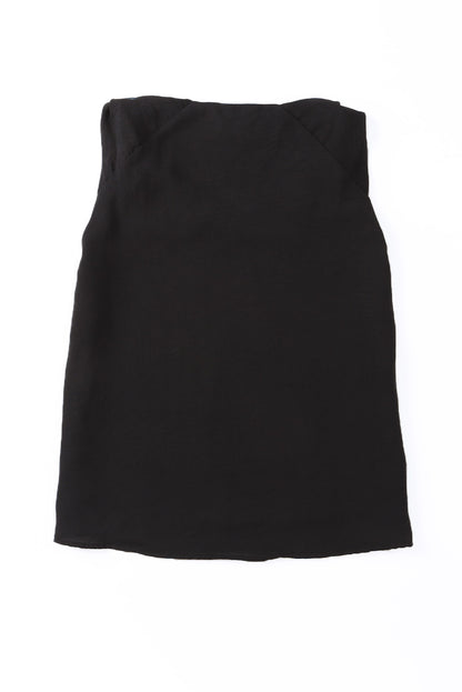 Black V Neck Knotted Shoulder Vest - Snoopy's Closet