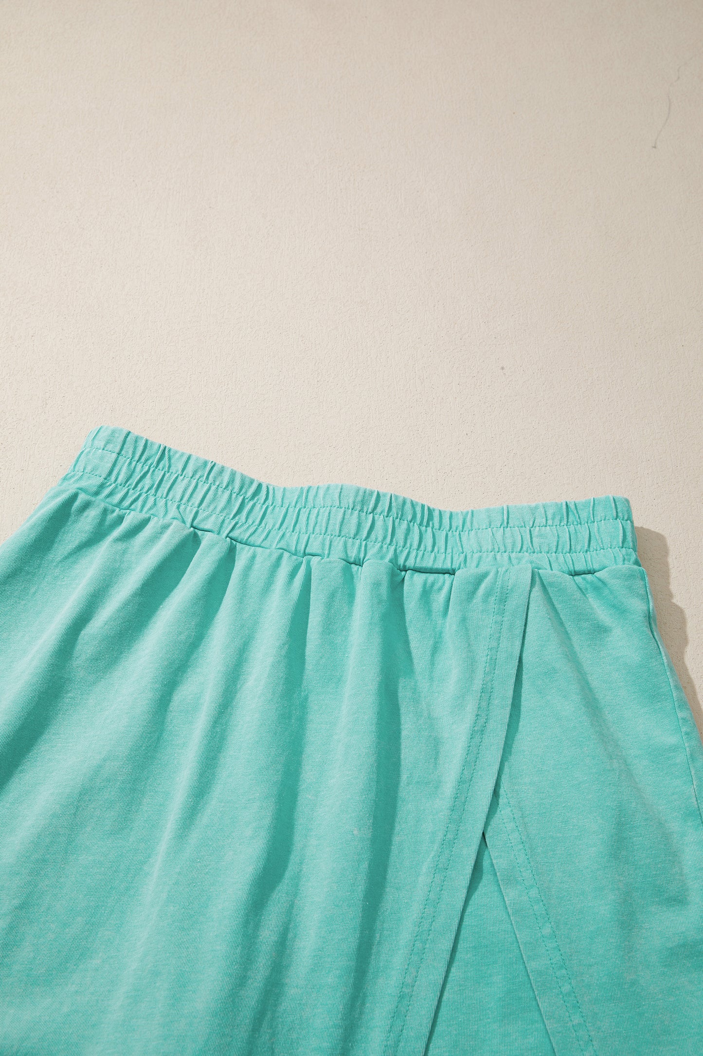 Mint Green Mineral Wash V Neck Tee Matching Skort Set - Snoopy's Closet