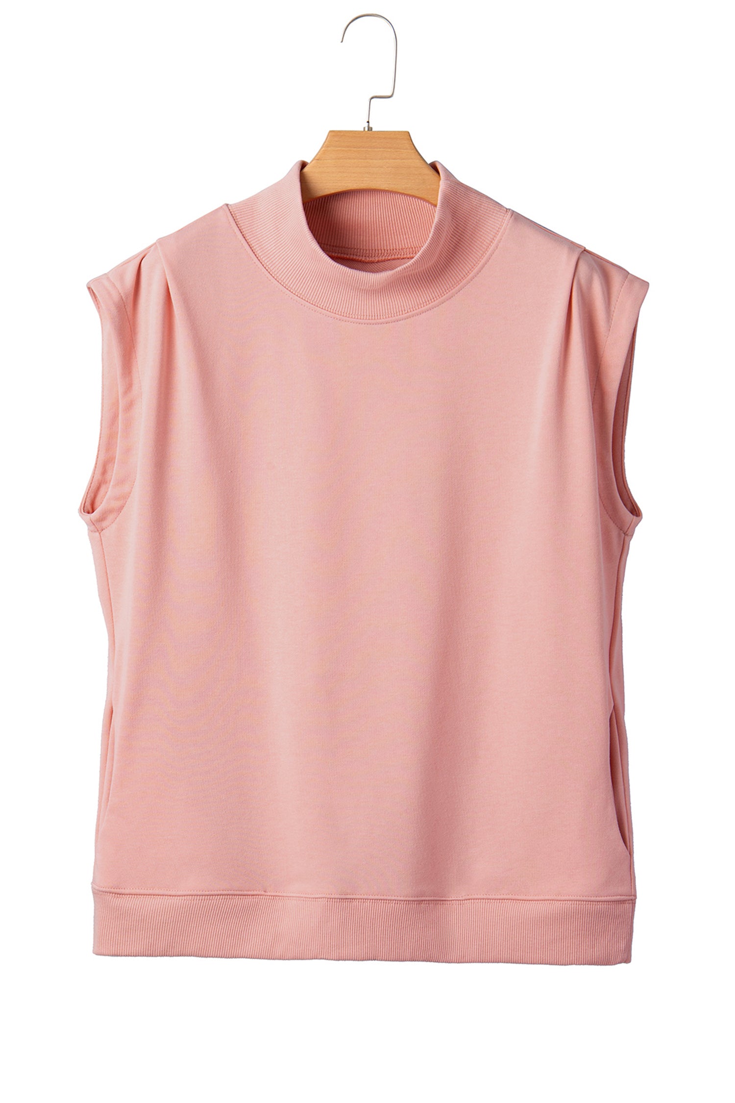 Mint Green Solid Color High Neck Cap Sleeve Loose Top - Snoopy's Closet