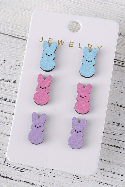 Easter Bunny Doll Wooden Earrings - Snoopy's Closet