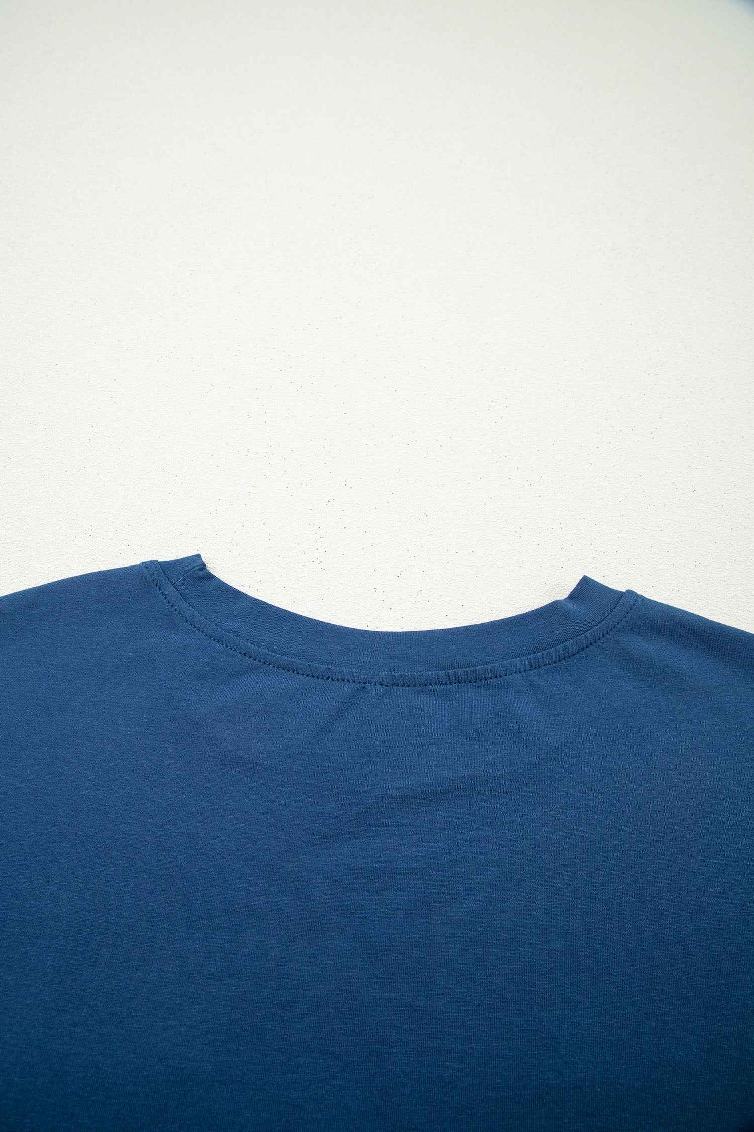 White Color Block Chest Pocket Patched Casual Short Sleeve Top