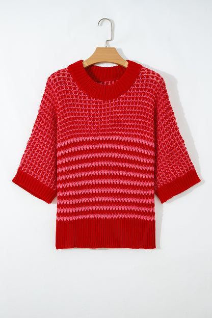 Jersey holgado de manga francesa y caída Red Stripe