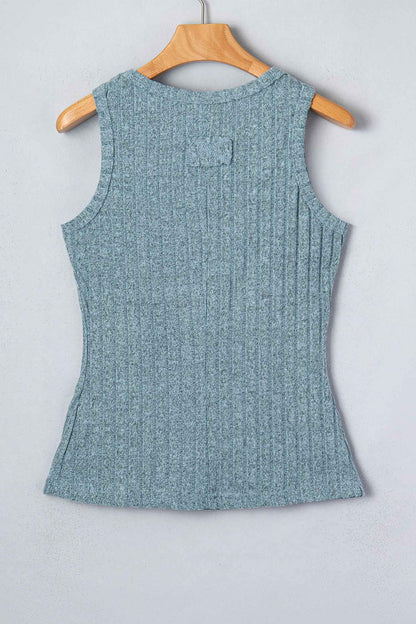 Phalaenopsis Slim Ribbed Mineral Wash Tank Top