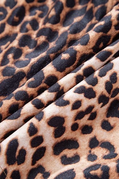 Brown Leopard Tiered Patchwork Hot Mini Skirt - Snoopy's Closet