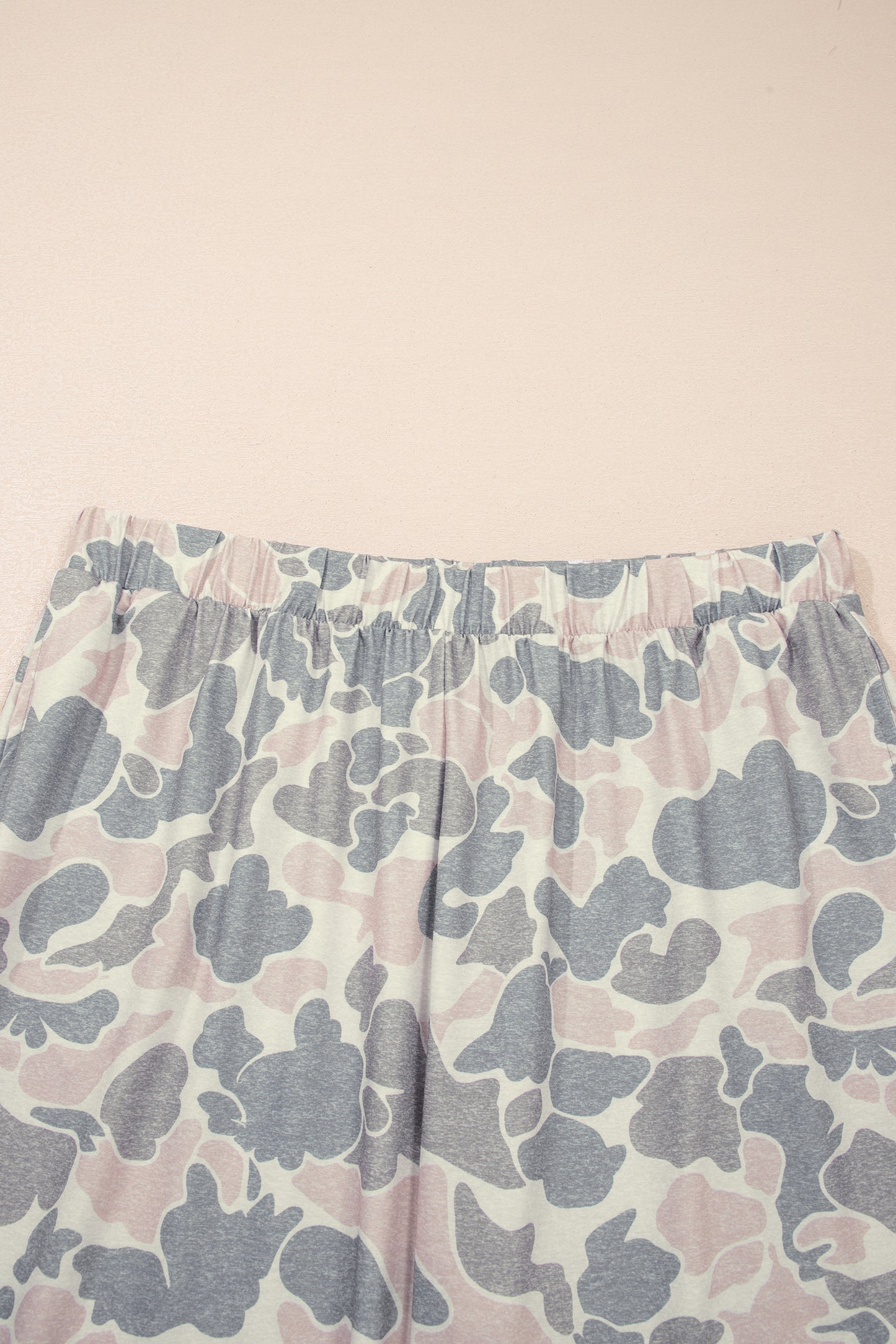 Multicolour Retro Camouflage Print Plus Size 2pcs Outfit - Snoopy's Closet