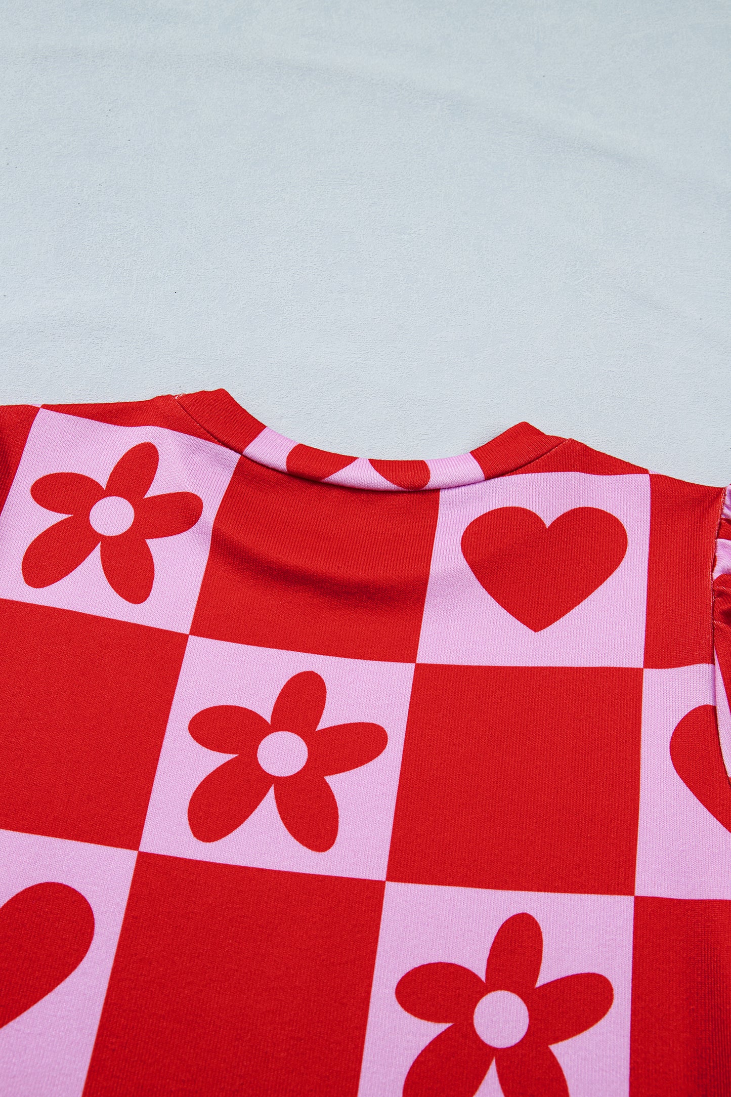Red Dotted Heart Festive Valentine Blouse - Snoopy's Closet