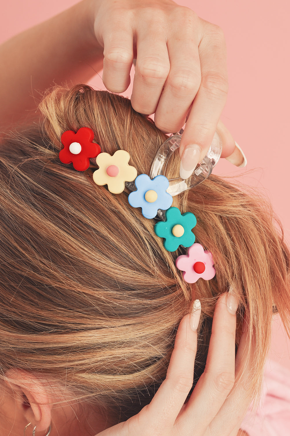 Multicolour Flowers Cute Hair Claw Clip - Snoopy's Closet