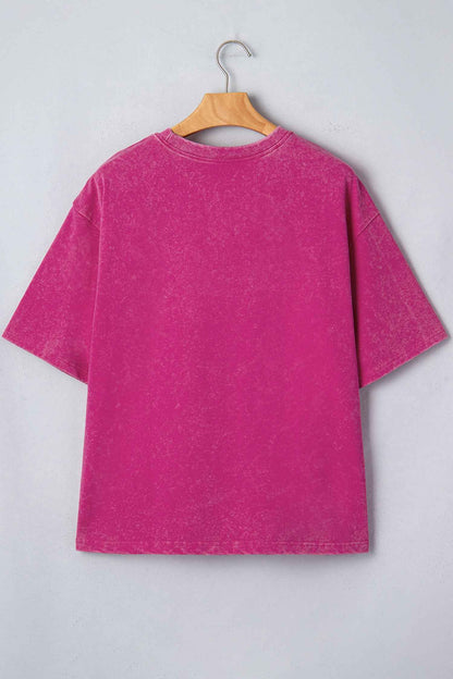 Rose Red AMERICA 1776 Graphic Mineral Wash Cotton Tee