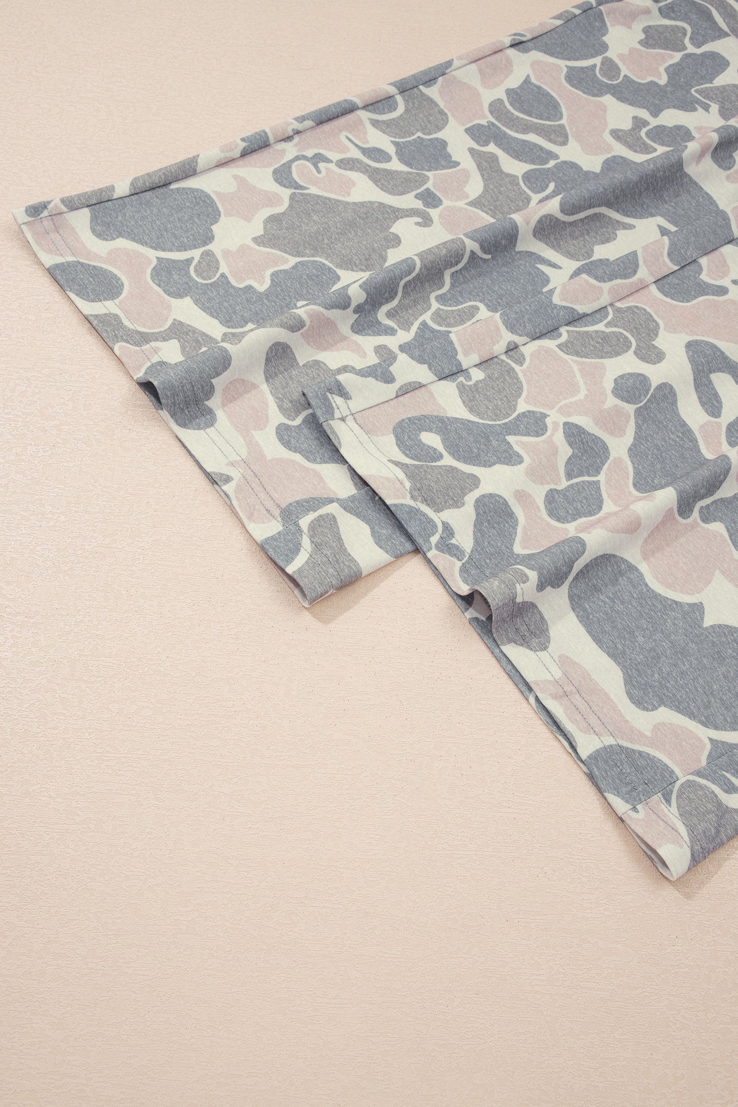 Multicolour Retro Camouflage Print Plus Size 2pcs Outfit - Snoopy's Closet
