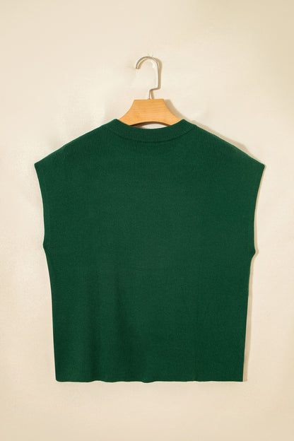 Blackish Green Horseshoe Graphic Western Short Sleeve Sweater - Snoopy's Closet