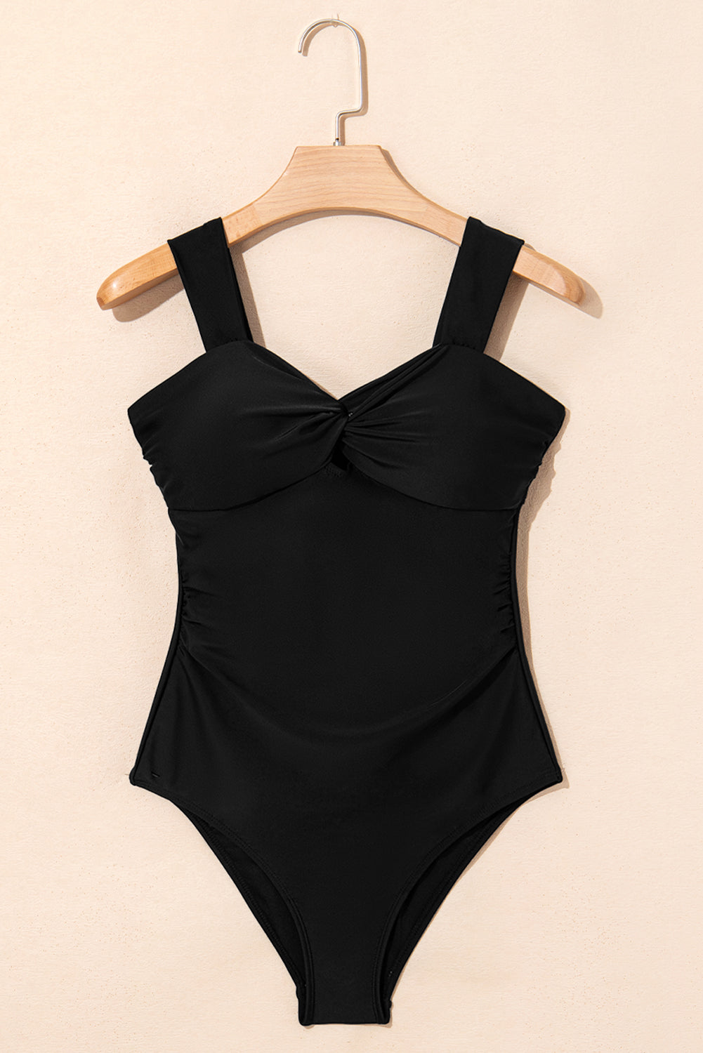 Black Cut out Twist Bowknot Backless One Piece Swimsuit - Snoopy's Closet