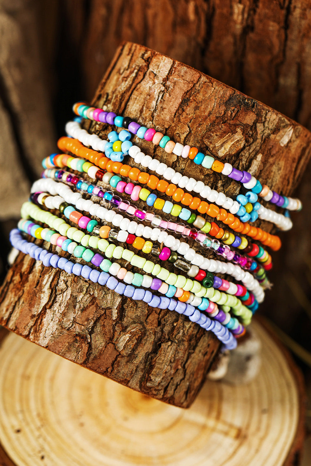 Yellow Flower Random Color Multi Layered Beaded Anklet Set - Snoopy's Closet