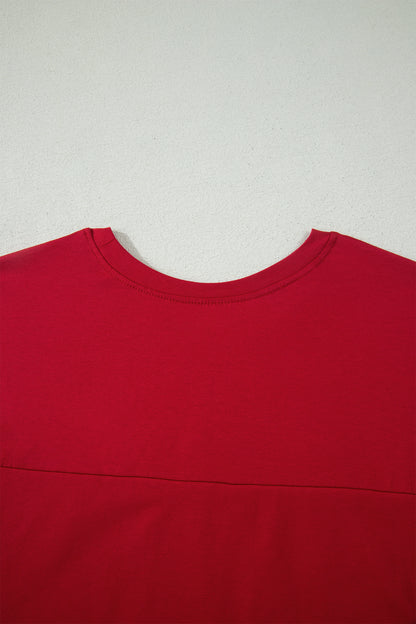Racing Red Solid Color Cropped Tank Top and Jogger Pants Set - Snoopy's Closet