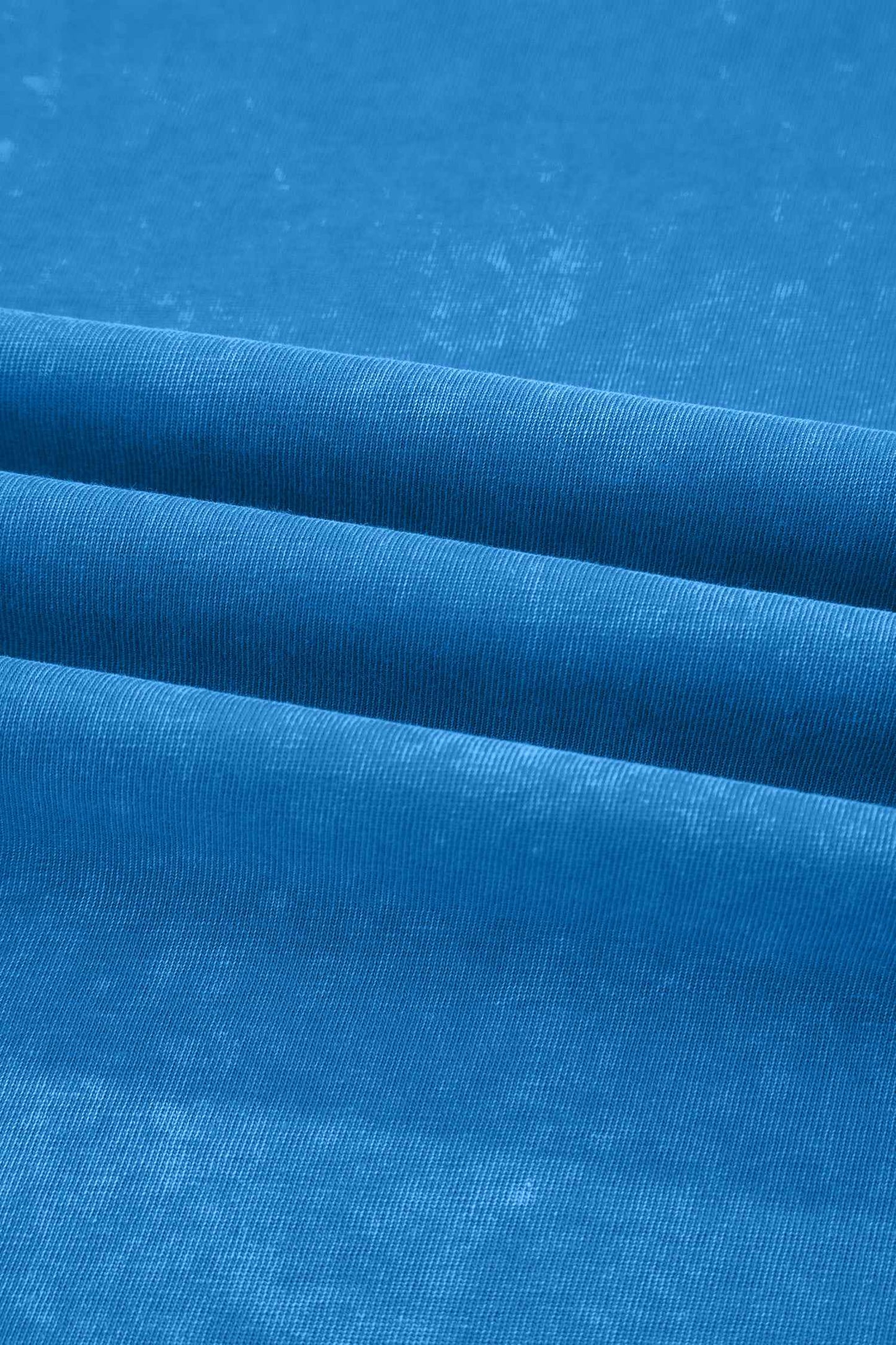 Blue Cotton Mineral Wash T Shirt