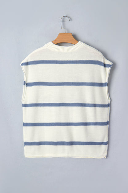 Blue Striped Batwing Sleeve Sweater Tee - Snoopy's Closet