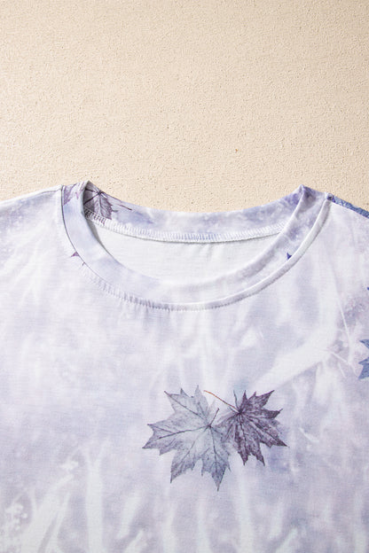 Gray Camouflage Woodland Print Drop Shoulder Tunic Tee - Snoopy's Closet