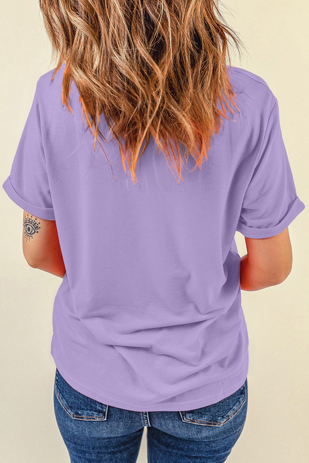 Camiseta gráfica de Halloween con fantasma y lazo a cuadros de glicina Boo