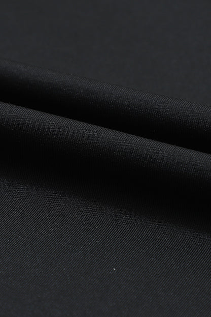 Pantalones jogger negros con cordón, cintura elástica y bolsillos