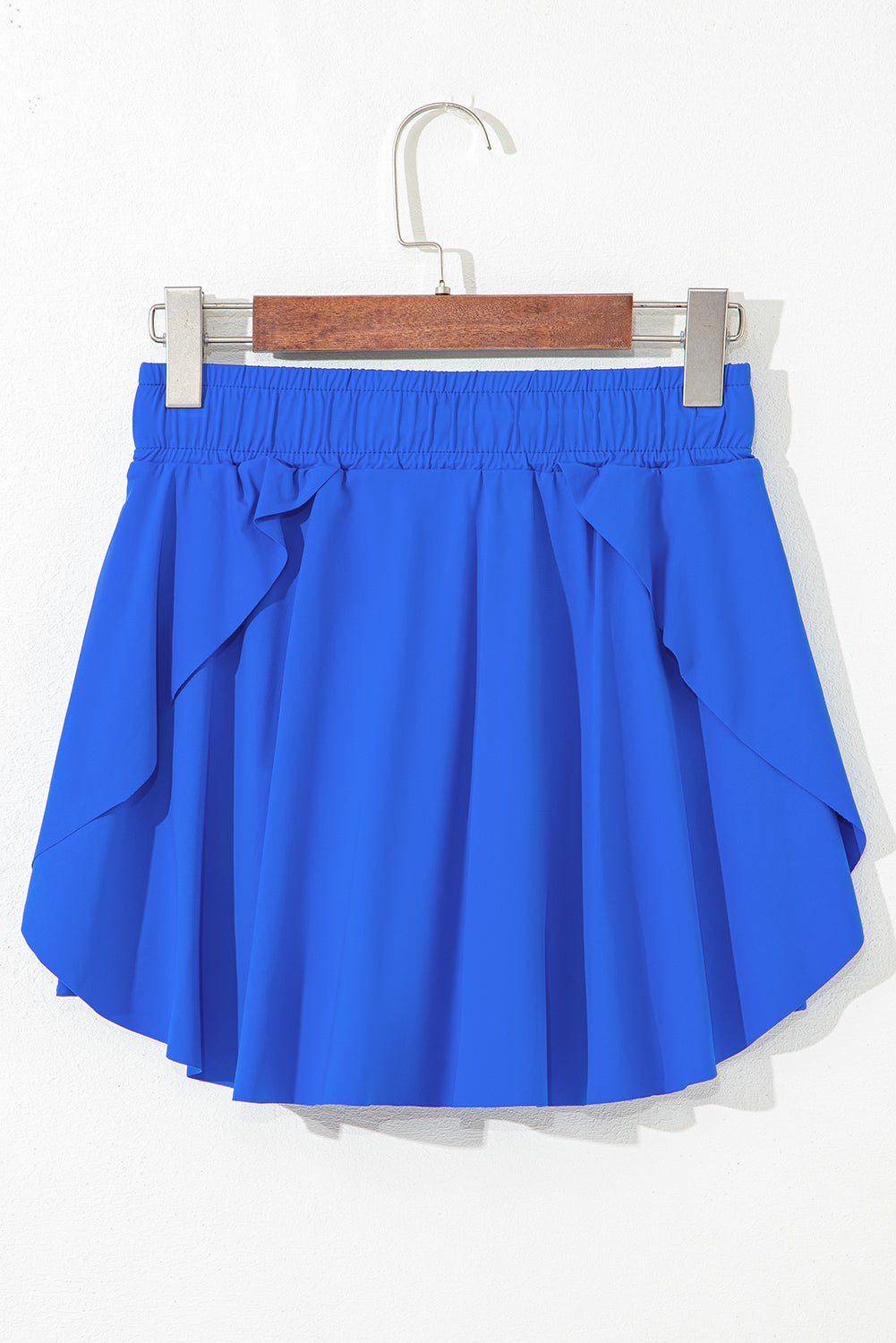 Faldas pantalón de tenis forradas, azul cielo, con cintura elástica con cordón