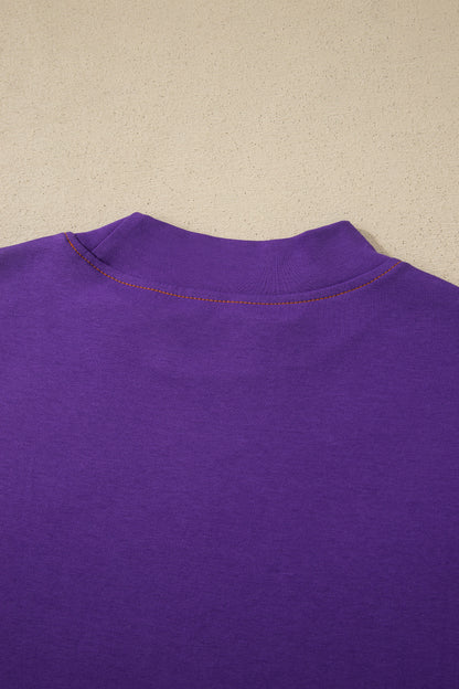 Camiseta Tillandsia Morada Reversible con Costuras a Contraste