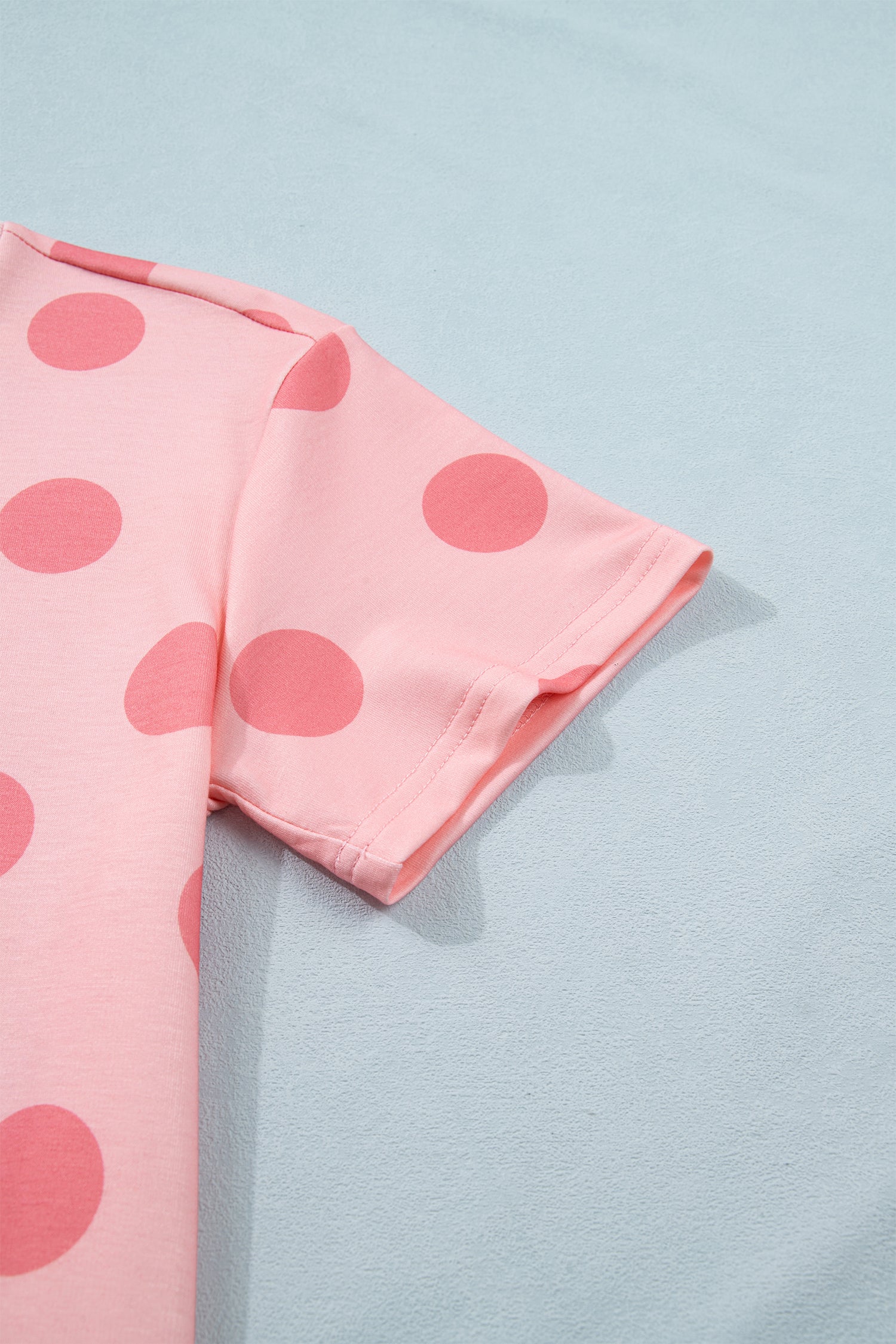 Pink Polka Dot Short Sleeve Top Casual Skort 2pcs Outfit - Snoopy's Closet