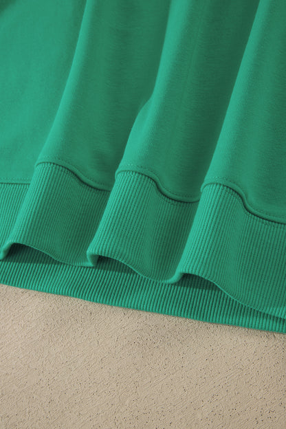 Conjunto de 2 piezas de camiseta holgada y pantalones cortos con cordón en verde mar liso