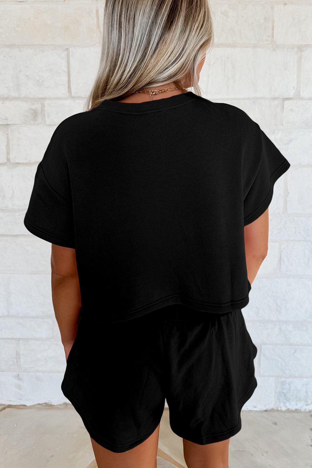 Black Baseball Print Skort Set - Snoopy's Closet