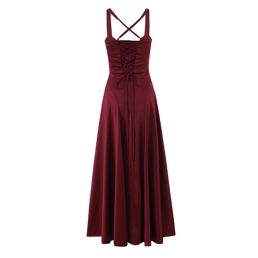 Backless slim fit camisole dress
