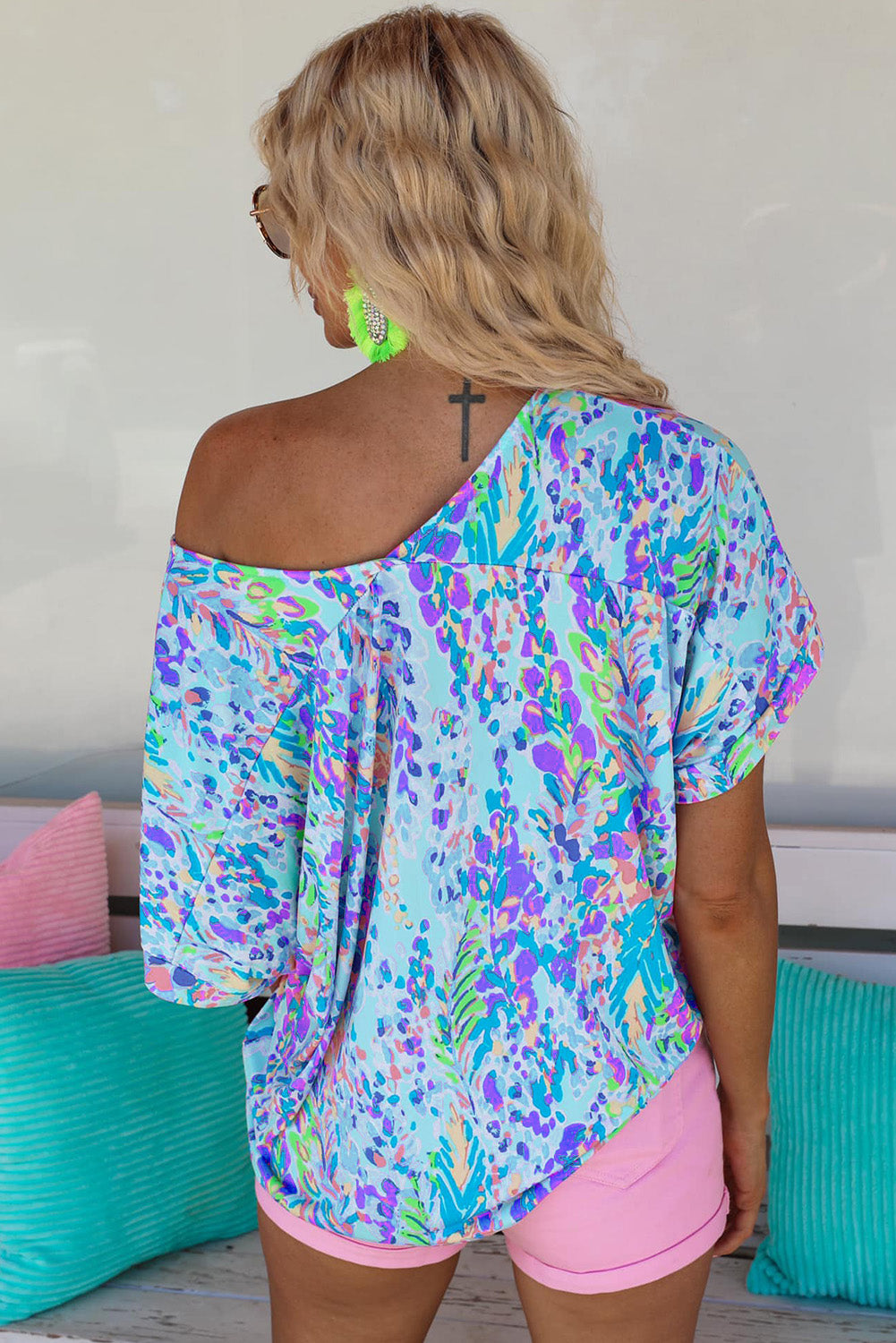 Loose Painted Floral Tee - Snoopy's Closet