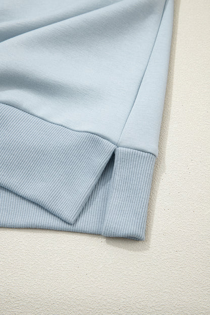 Beau Blue Half Zip Polo Tee Casual Pant Set - Snoopy's Closet