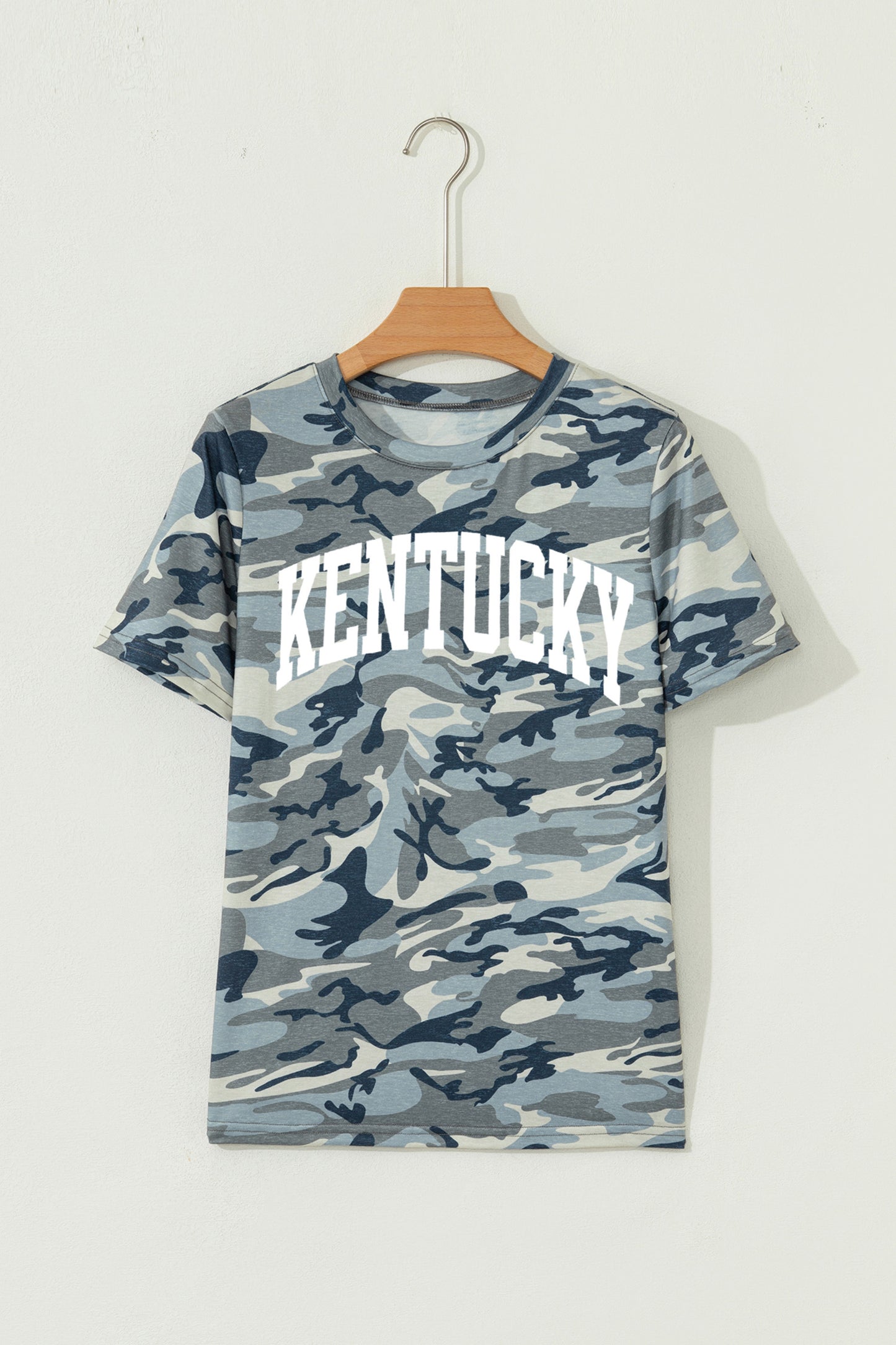 Green Camouflage KENTUCKY Crew Neck Summer Top - Snoopy's Closet