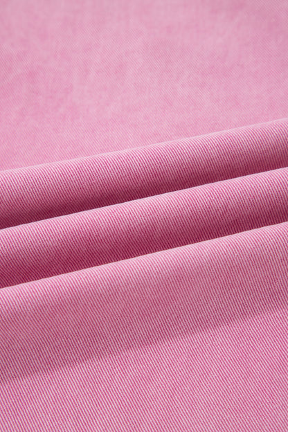 Pink Beaded Side Detail Split Loose Jeans - Snoopy's Closet