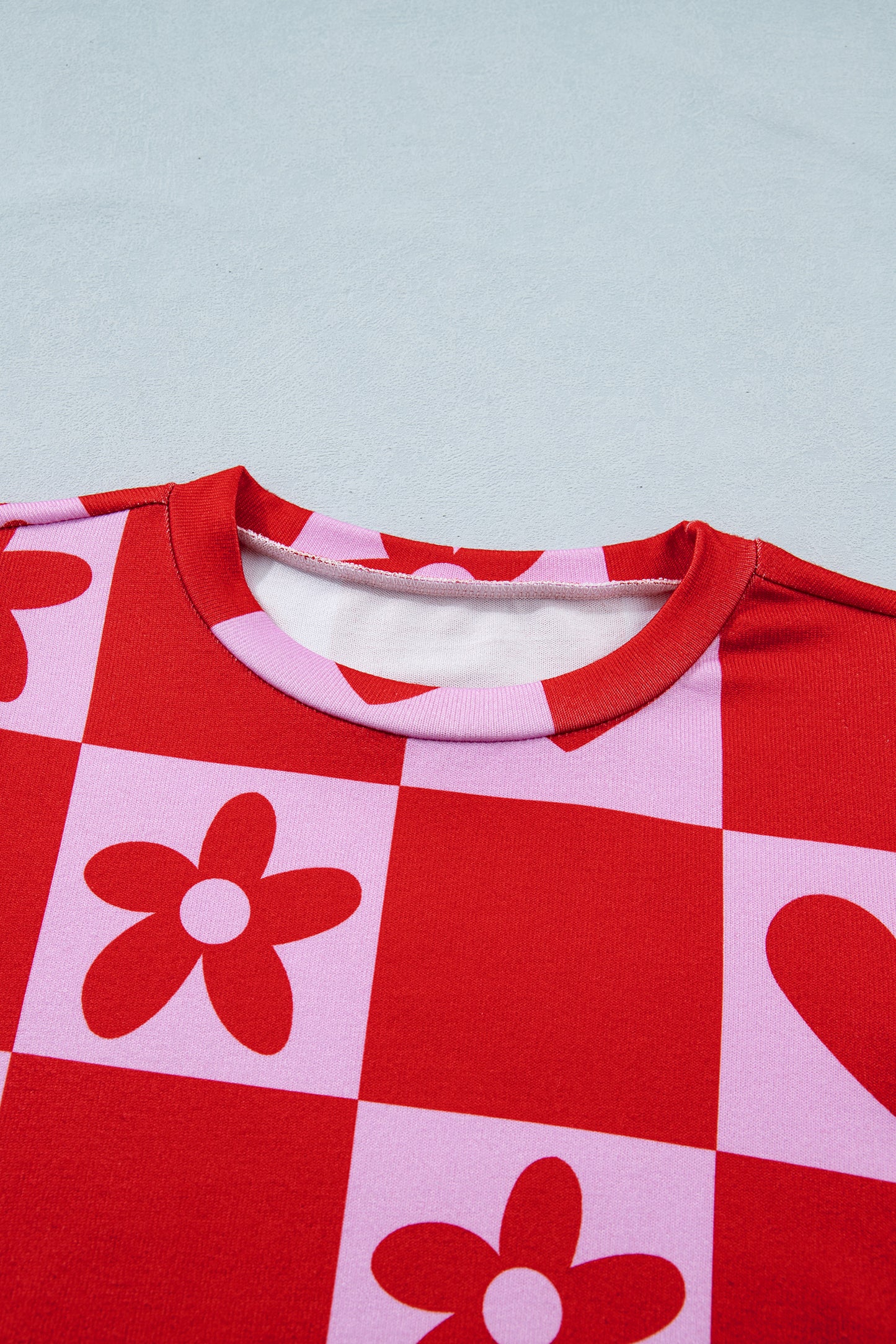 Red Dotted Heart Festive Valentine Blouse - Snoopy's Closet