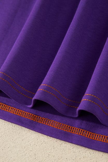 Camiseta Tillandsia Morada Reversible con Costuras a Contraste