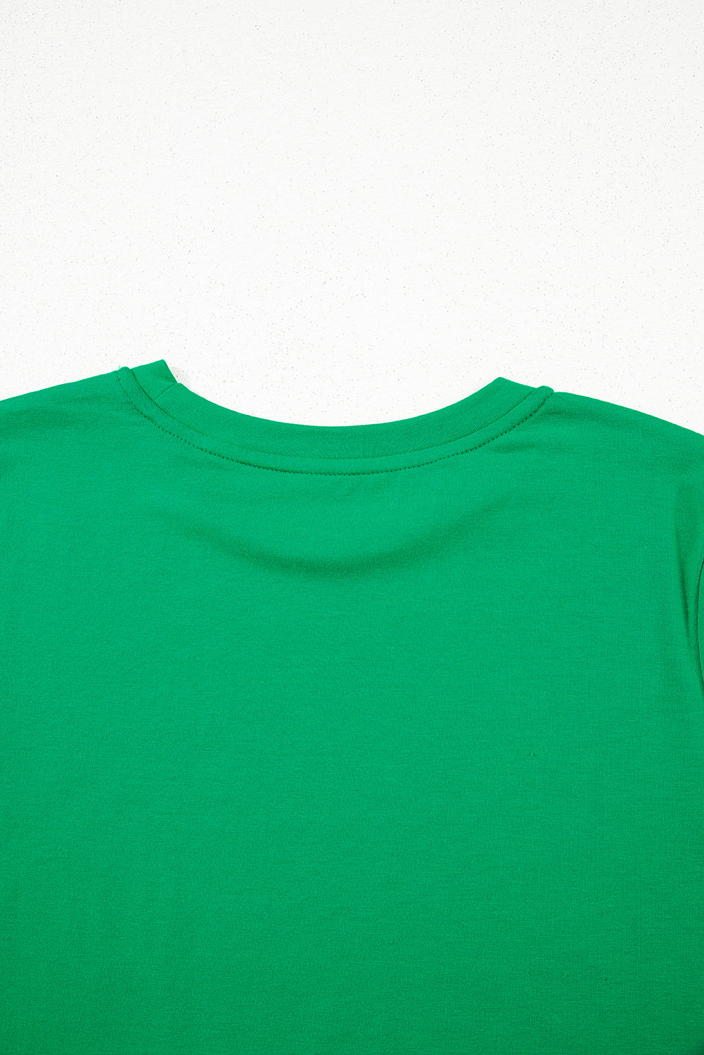 Bright Green Casual Plain Crew Neck Tee - Snoopy's Closet