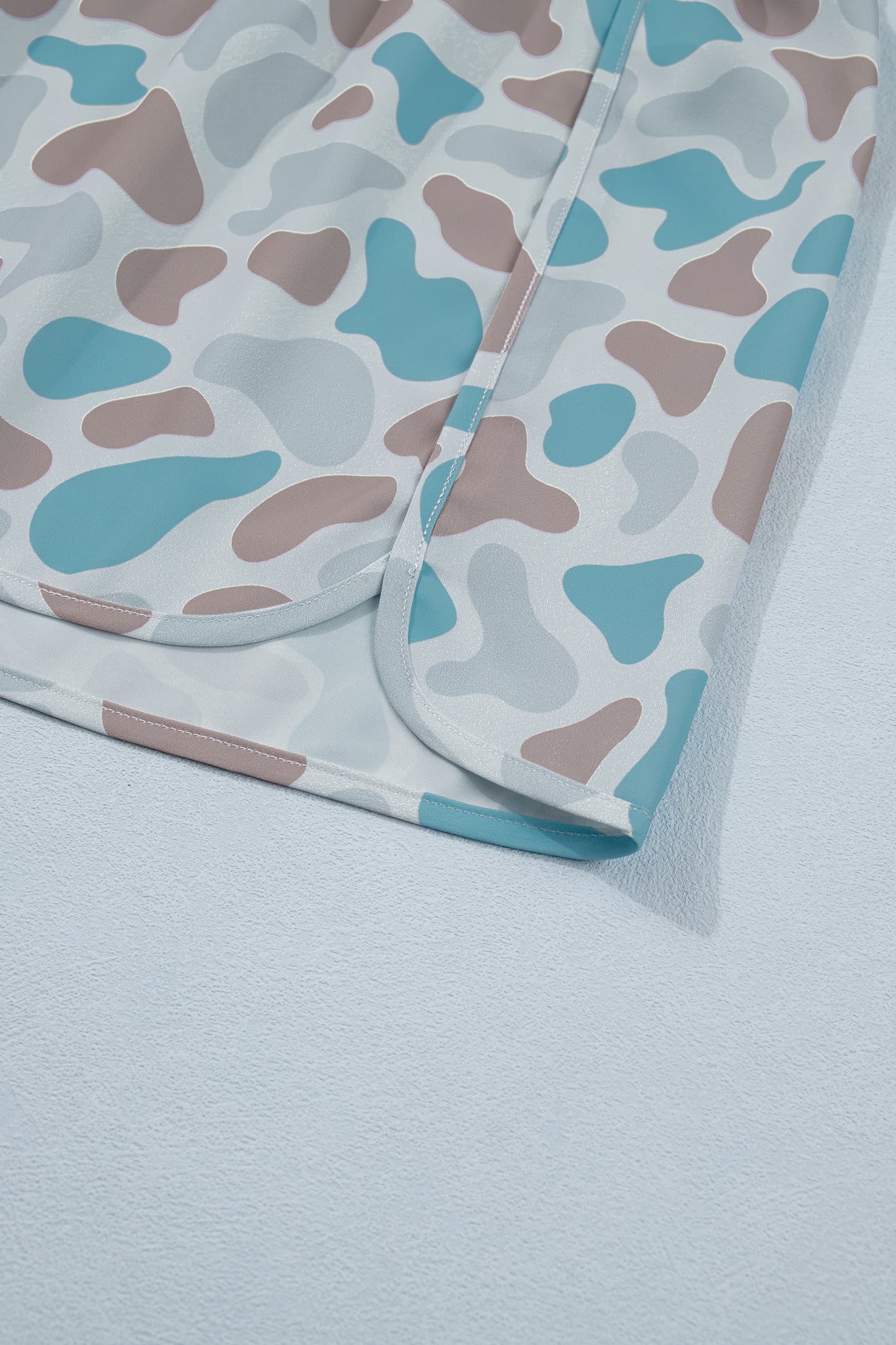 Pantalones cortos deportivos de camuflaje de talla grande con cintura elástica y multicolores