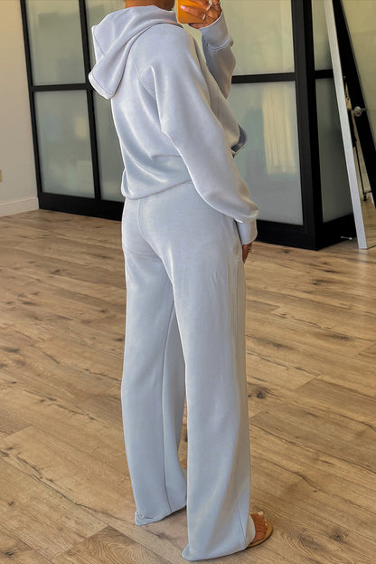 Orchid Bouquet Half Zip Thumbhole Sleeve Hoodie Active Pants 2pcs Outfit - Snoopy's Closet