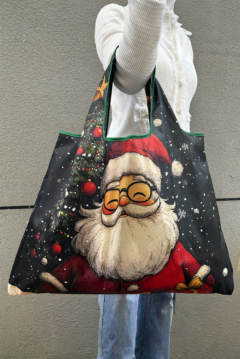Bluing Large Foldable Christmas Holiday Reusable Oxford Bag - Snoopy's Closet