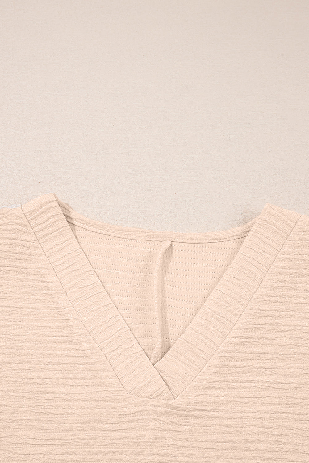 Apricot Textured V Neck T Shirt and Shorts Set - Snoopy's Closet
