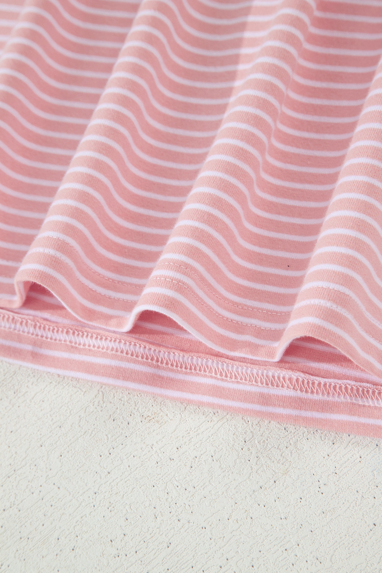 Pink Stripe Dolman Sleeve Polo Shirt and Drawstring Shorts Set - Snoopy's Closet