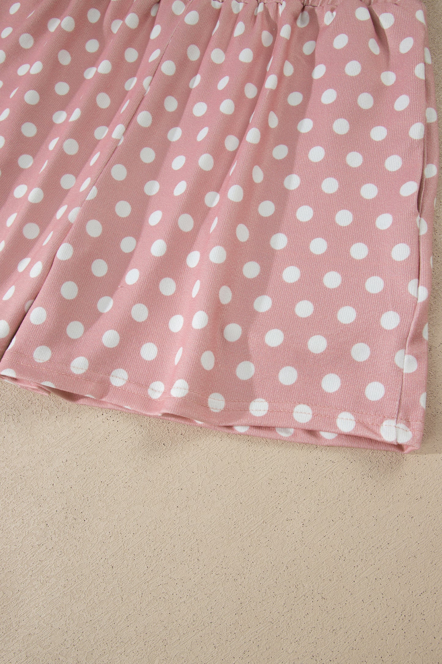 Pink Polka Dot Print Short Set - Snoopy's Closet
